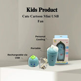 Cute cartoon mini USB fan with packaging